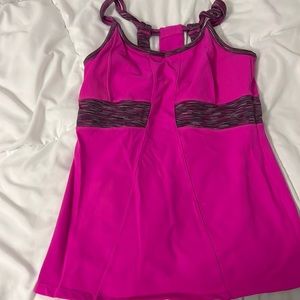 Pink work out tank - built in bra - Athleta